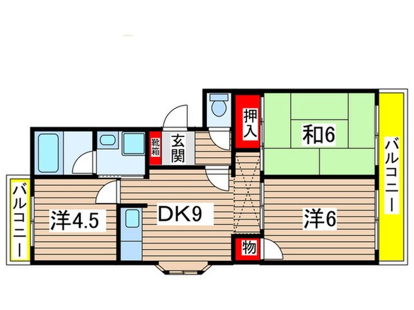 サングリ－ン８の物件間取画像